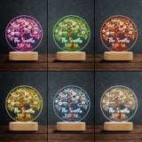 Loving Family - Personalized Family Shaped Plaque Light Base