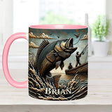 Love Fishing - Personalized Fishing Accent Mug