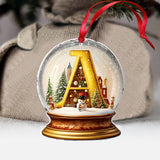 Family Snow Globle Alphabet - Personalized Family Ornament
