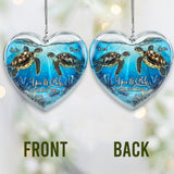You & Me We Got This - Personalized Turtle Transparent Car Ornament