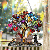 You And Me And The Fur Babies - Personalized Couple Window Hanging Suncatcher Ornament