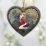 The Year I Found My Missing Piece Kissing Couple - Personalized Couple Ornament