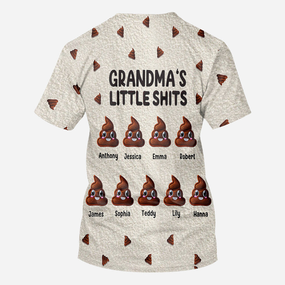 Grandma's Little Shits - Personalized Grandma All Over Shirt