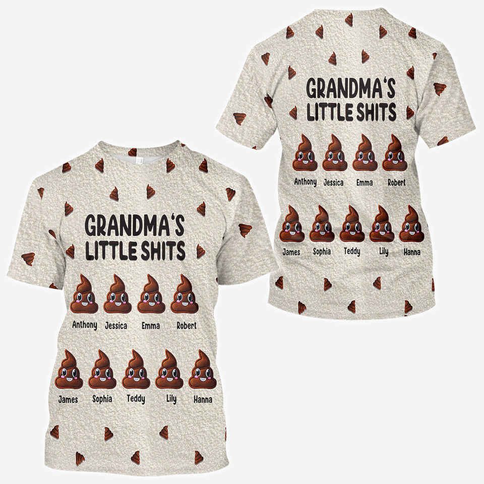 Grandma's Little Shits - Personalized Grandma All Over Shirt
