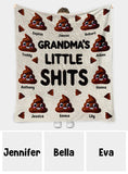 Grandma Nana Mama Little Shits - Personalized Grandma Blanket