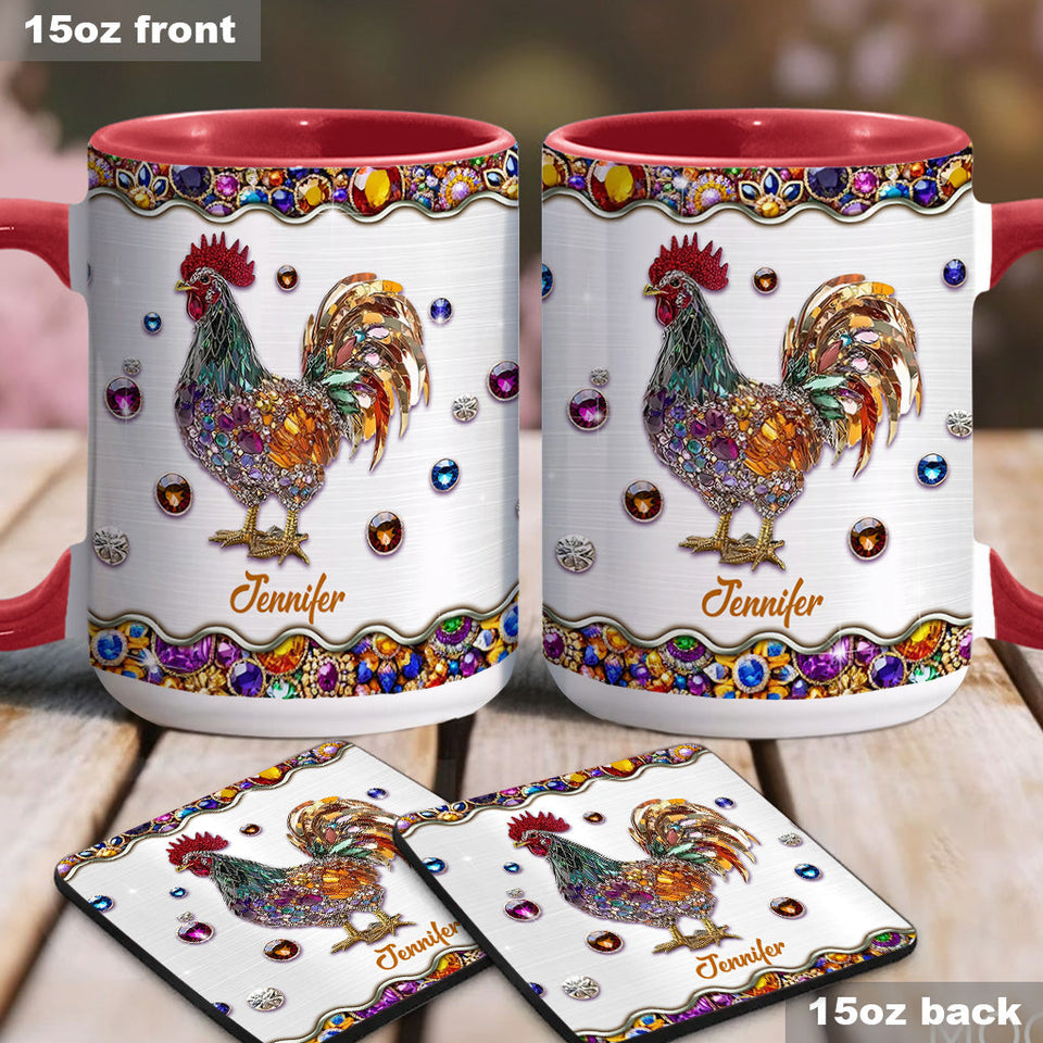 Sparker Rooster - Personalized Chicken Accent Mug