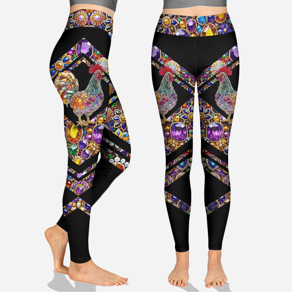 Sparkle Rooster - Personalized Chicken Hoodie and Leggings