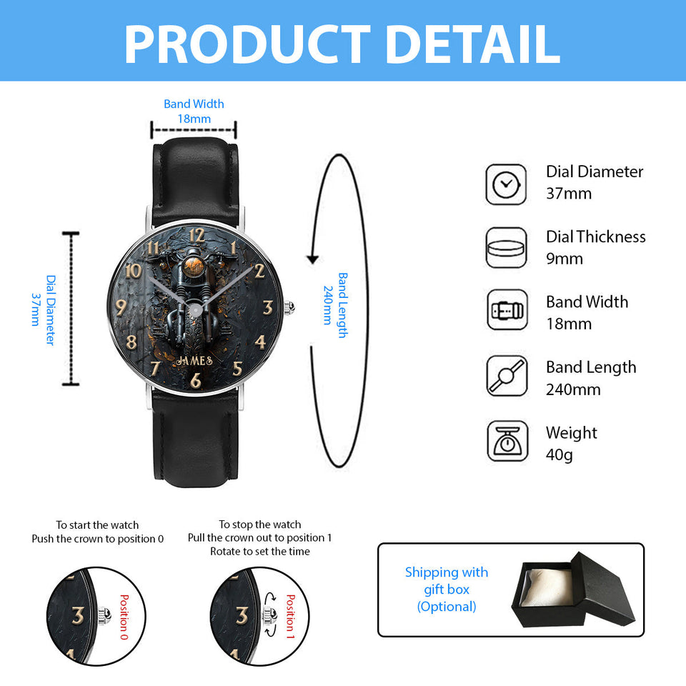 Ride All Times - Personalized Biker Hand Watch