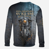 Never Underestimate An Old Man With A Motorcycle - Personalized Biker All Over Shirt
