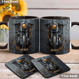 Never Underestimate An Old Man With A Motorcycle - Personalized Biker Accent Mug