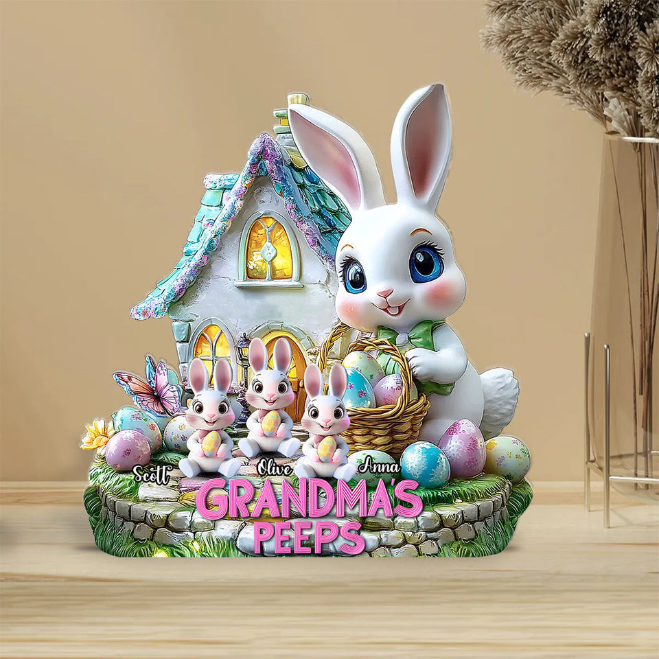 Grandma's Peeps - Personalized Grandma Custom Shaped Acrylic Plaque