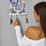 Home Sweet Home - Personalized Butterfly Custom Shaped Key Rack