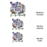 Home Sweet Home - Personalized Butterfly Custom Shaped Key Rack