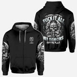 One Day I'm Gonna Just Say - Personalized Skull All Over Shirt