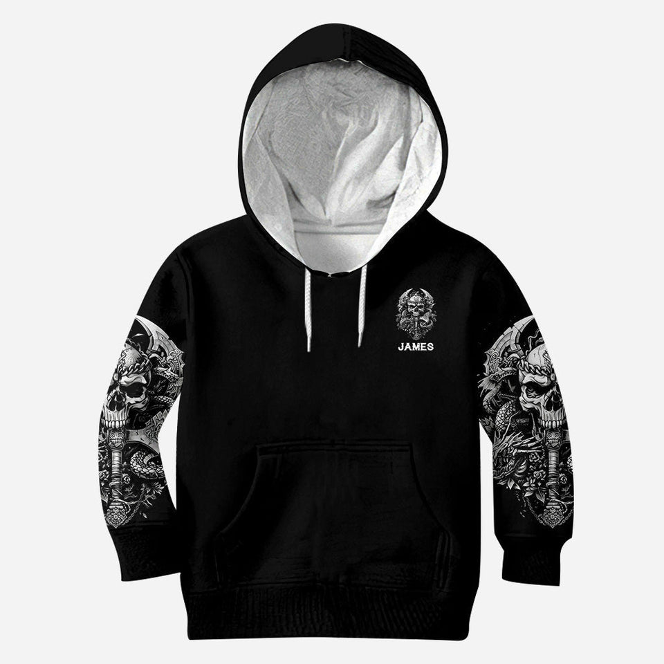 One Day I'm Gonna Just Say - Personalized Skull All Over Shirt