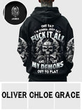 One Day I'm Gonna Just Say - Personalized Skull All Over Shirt