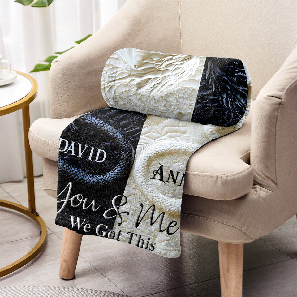 You & Me We Got This - Personalized Dragon Blanket