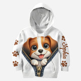 Cute Beagles - Personalized Dog Hoodie and Leggings
