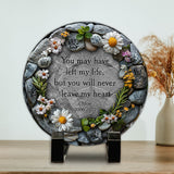 You May Have Left - Personalized Dog Round Shaped Stone