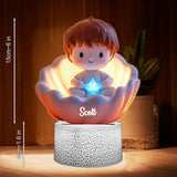 Sweet Dreams - Personalized Kid Shaped Plaque Light Base