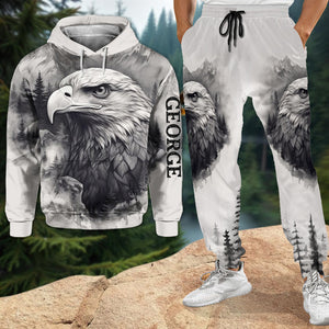 Strong Eagle - Personalized Bald Eagle Hoodie and Sweatpants