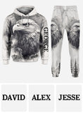 Strong Eagle - Personalized Bald Eagle Hoodie and Sweatpants