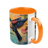 Stunning Fly - Personalized Hummingbird Accent Mug