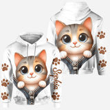 Cute Cat - Personalized Cat Hoodie and Leggings