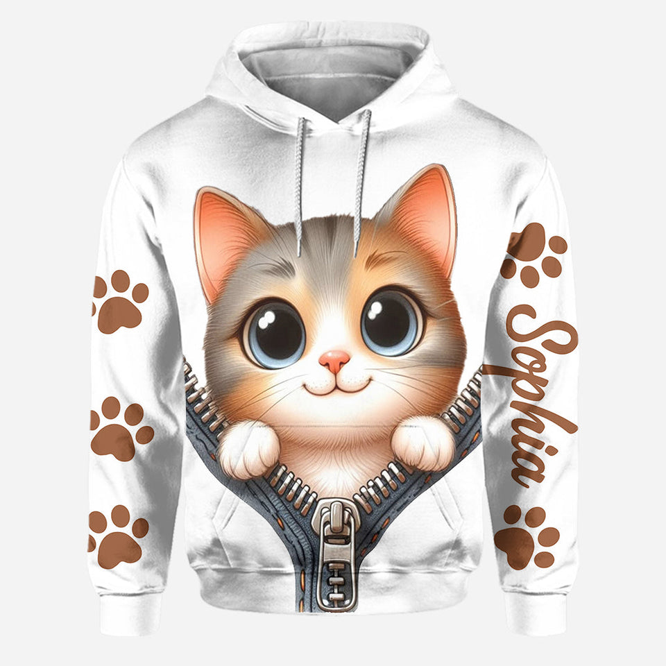 Cute Cat - Personalized Cat Hoodie and Leggings