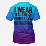 I wear teal and purple - Personalized Suicide Prevention All Over Shirt