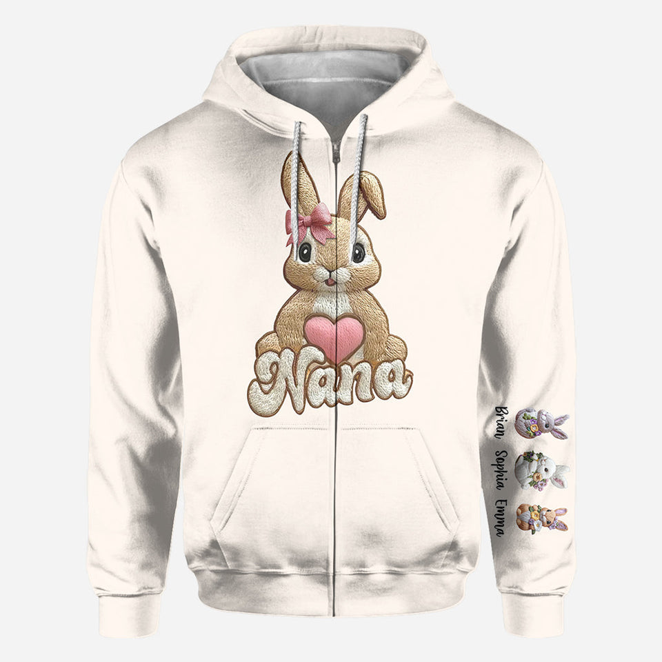 Mom's/ Nana's Little Bunnies - Personalized Grandma All Over Shirt