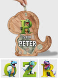 Dinosaur Coin Bank for Kids - Personalized Kid Wooden Piggy Bank