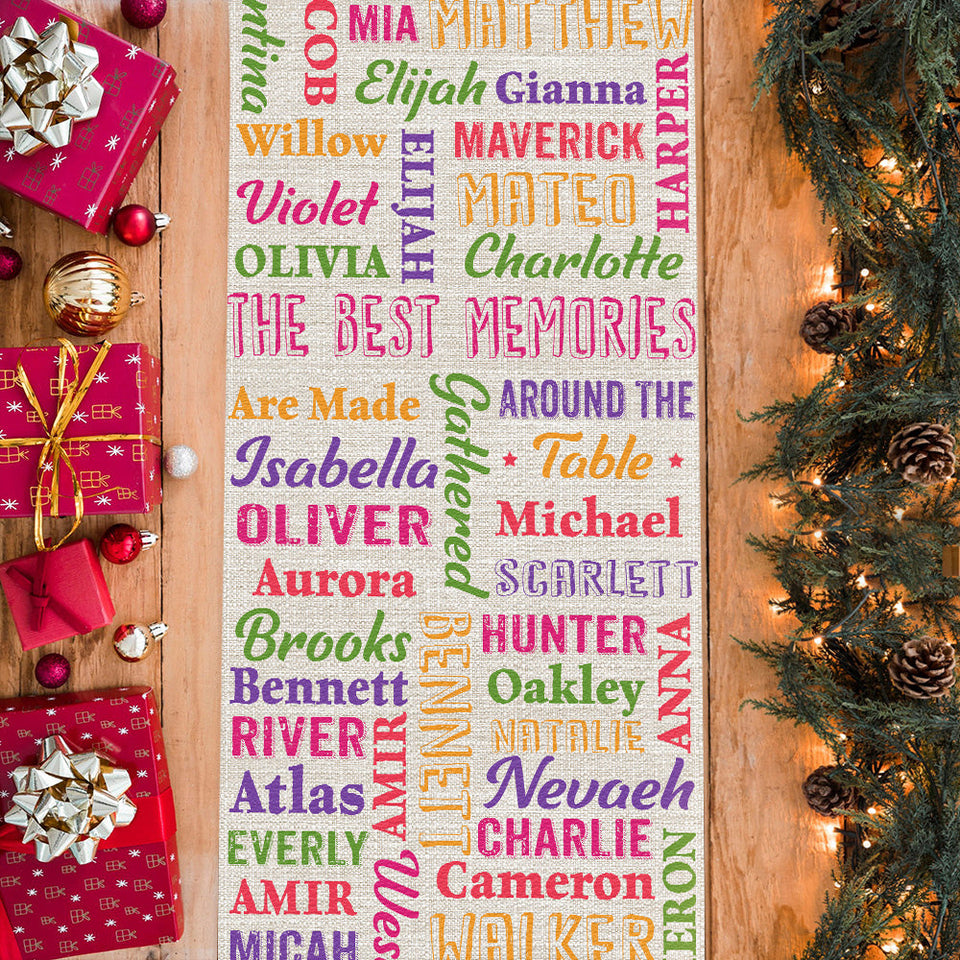 Around The Table - Personalized Family Table Runner