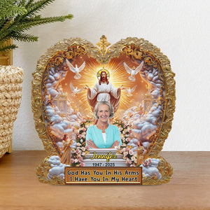 God Has You In His Arm - Personalized Memorial Custom Shaped Acrylic Plaque