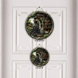 Just A Witch Who Loves Books - Personalized Book Round Wood Sign