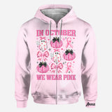 In October We Wear Pink - Personalized Breast Cancer Awareness All Over Shirt