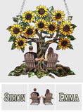 You & Me - Personalized Couple Window Hanging Suncatcher Ornament