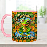 Be You. The World Will Adjust - Personalized Hippie Accent Mug