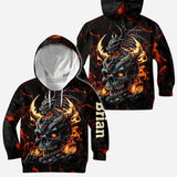 Skul and Dragon - Personalized Dragon All Over Shirt