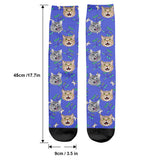 Custom Face Party Pattern - Personalized Cat Socks