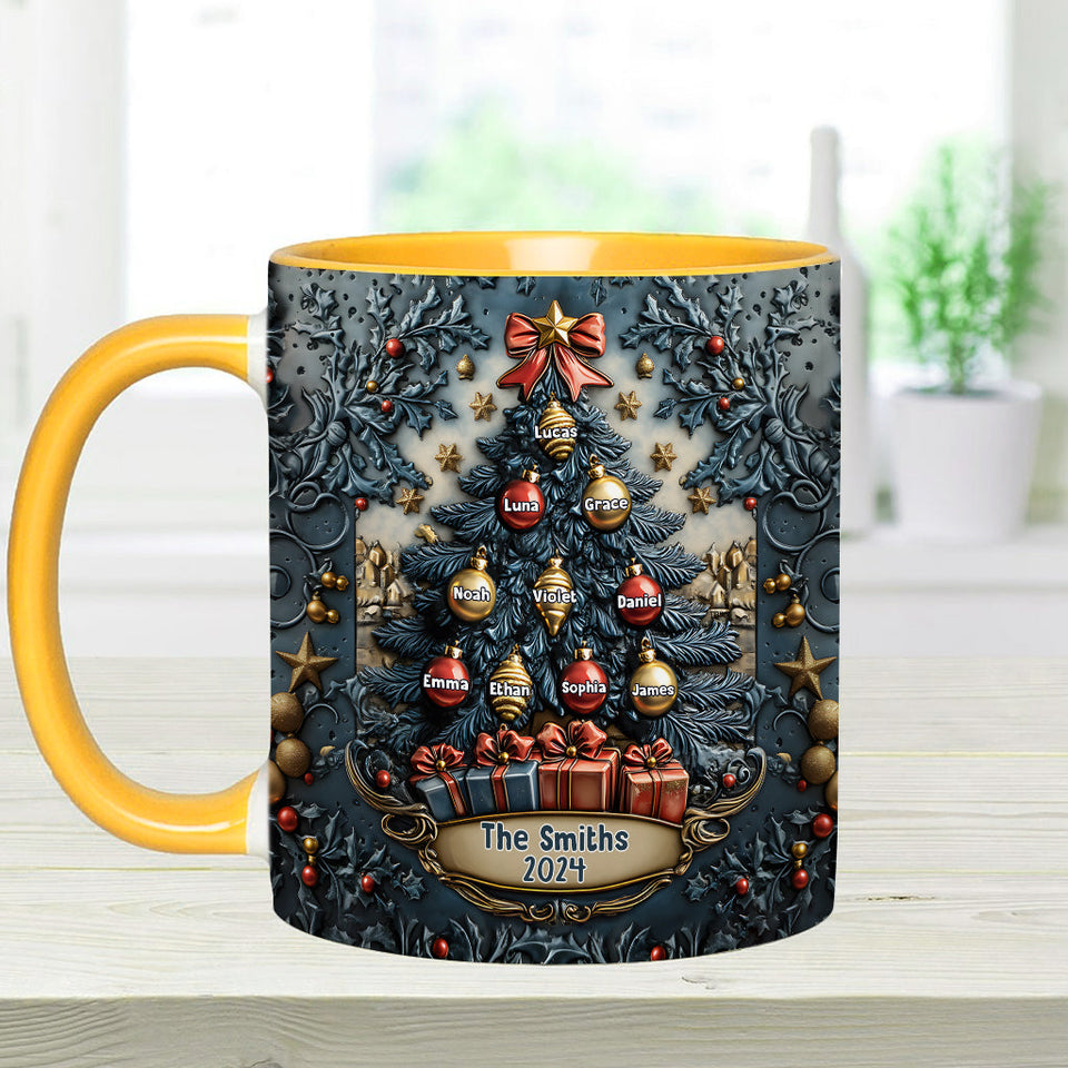 Merry Christmas - Personalized Family Accent Mug