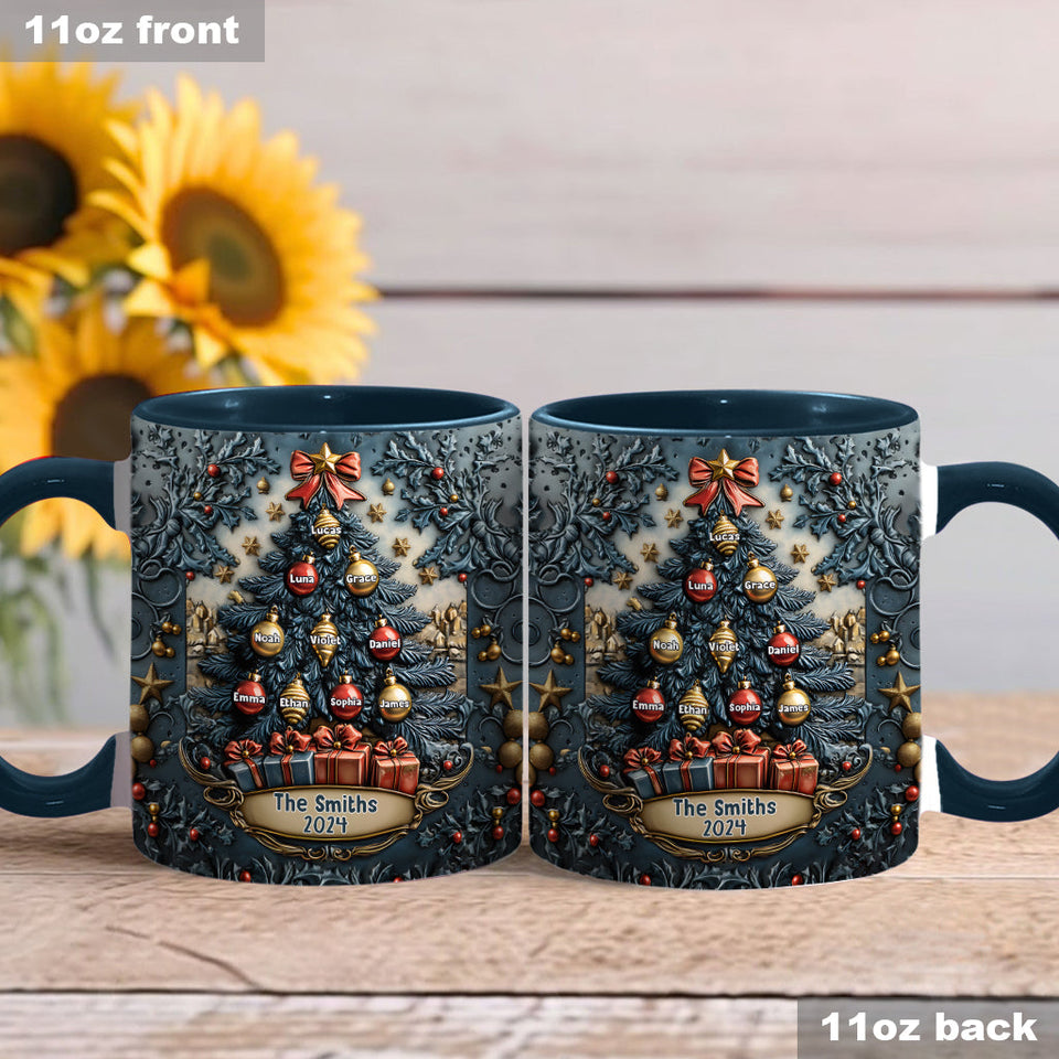 Merry Christmas - Personalized Family Accent Mug