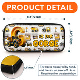 Construction Vehicle Letters - Personalized Kid Backpack & Pencil Case