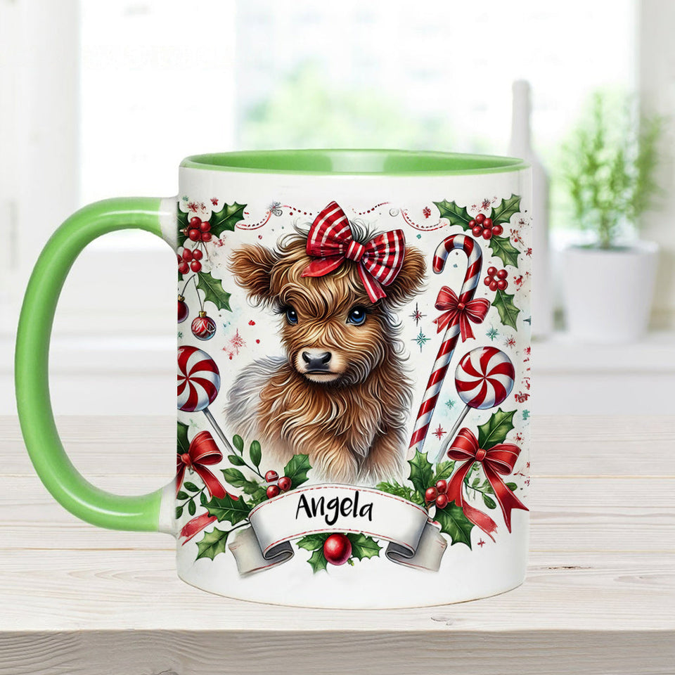 Cute Highland Cow - Personalized Accent Mug