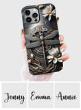 Black Dragonfly - Personalized Dragonfly Full Print Phone Case
