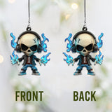 Cool Skull - Personalized Skull Car Ornament