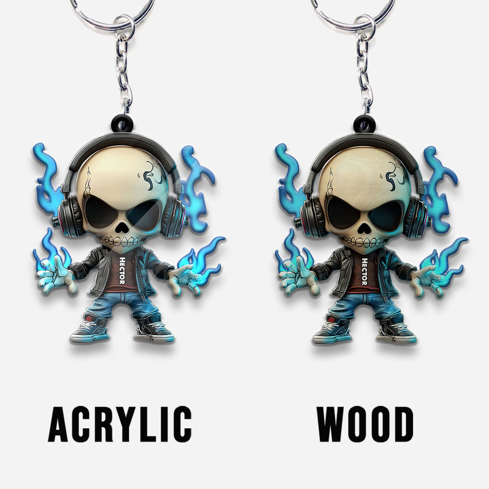 Cool Skull - Personalized Skull Keychain