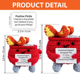 Cute Emotional Support Dumpster Fire Crochet - Personalized Colleague Hand Knitted Figurine