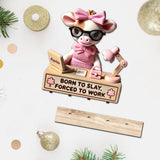 Born To Slay, Forced To Work - Personalized Colleague 1 Layered Big Freestanding
