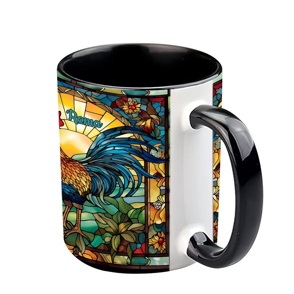 Stunning Roster - Personalized Chicken Accent Mug